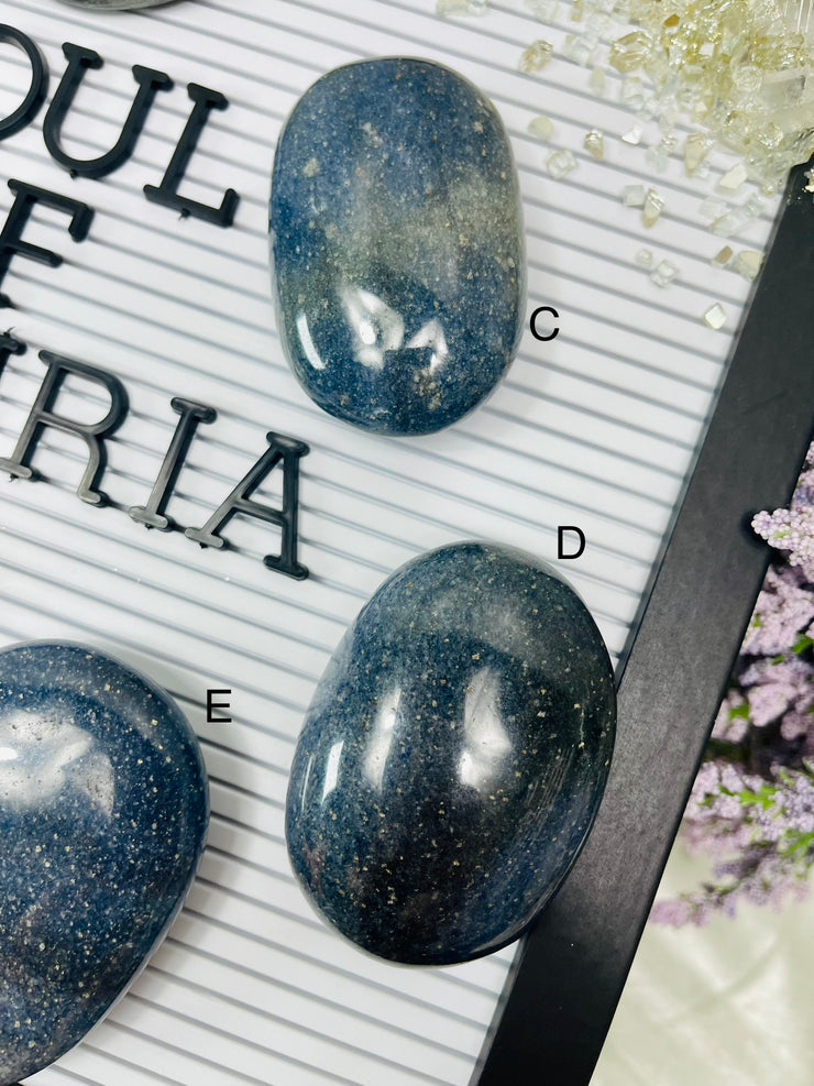 Large Lazulite Palm Stones | Wisdom