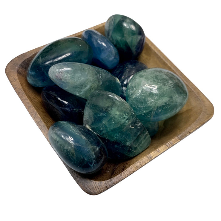 Large Green and Blue Fluorite Tumble | Healing