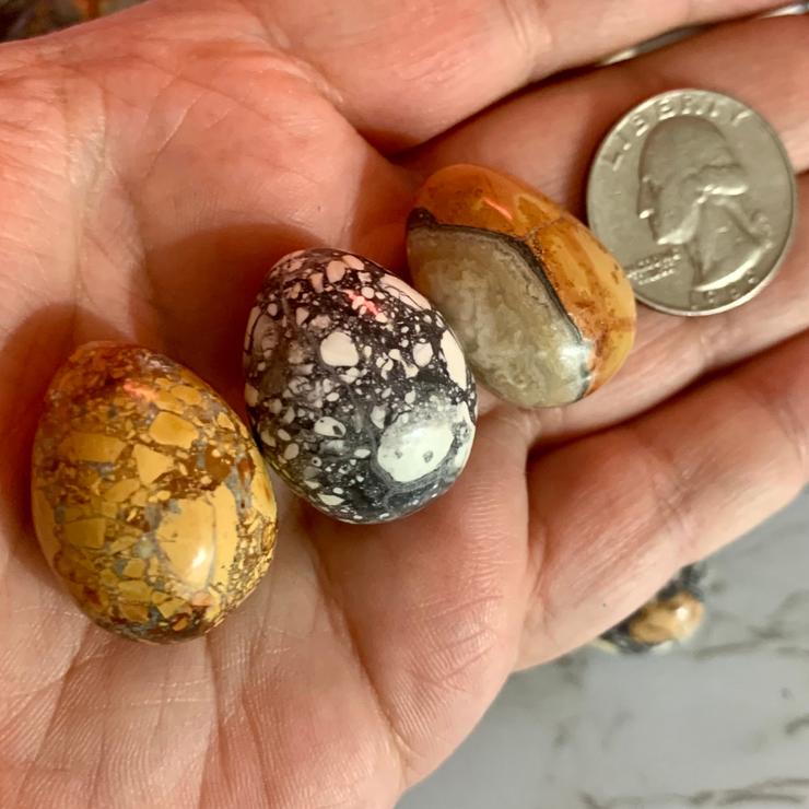 Set of 3 Maligano Jasper Eggs